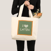 Ik hou van Latijn Grote Tote Bag (Voorkant (product))