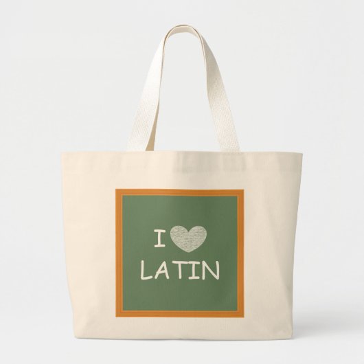 Ik hou van Latijn Grote Tote Bag (Voorkant)