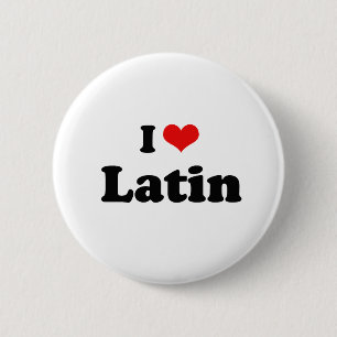 Ik hou van Latijn shirt Ronde Button 5,7 Cm