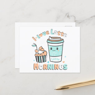 Ik hou van Latte Mornings Aankondigingskaart