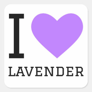 Ik hou van lavendel vierkante sticker