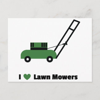 Ik hou van Lawn Mowers Briefkaart