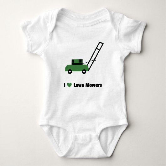 Ik hou van Lawn Mowers Romper (Voorkant)