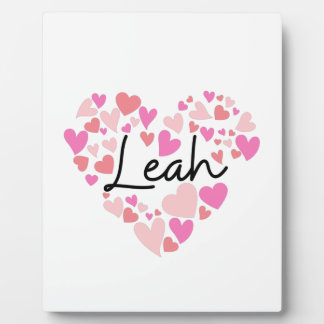Ik hou van Leah Fotoplaat
