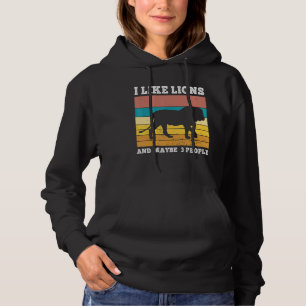Ik hou van leeuwen en misschien 3 mensen die leeuw hoodie