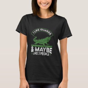 Ik hou van leguanen en misschien wel van 3 mensen t-shirt
