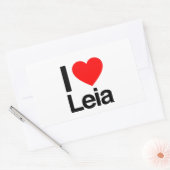 ik hou van leia rechthoekige sticker (Envelop)
