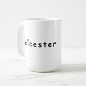 Ik hou van Leicester Koffiemok (Voorkant links)