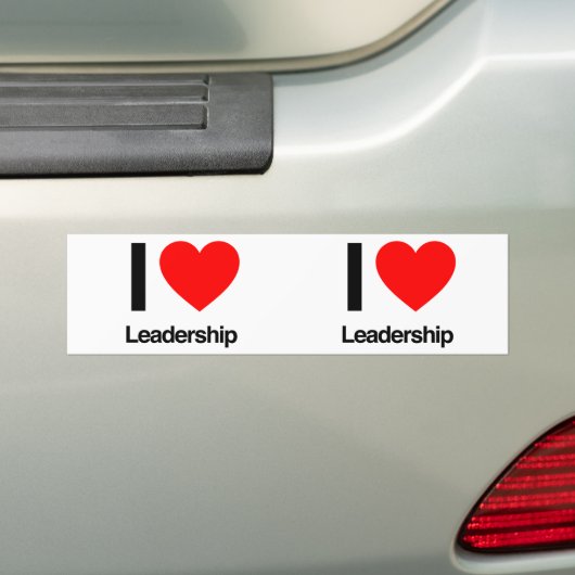 ik hou van leiderschap bumpersticker (Op auto)