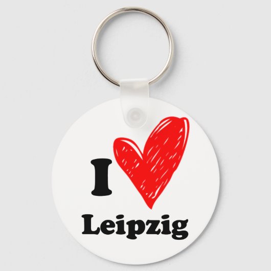 Ik hou van Leipzig Sleutelhanger (Voorkant)