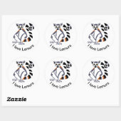 Ik hou van LEMURS - Wildlife - Primaat - Madagaska Ronde Sticker (Vel)