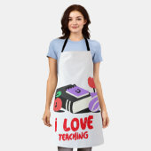 Ik hou van lesgeven schort (Gedragen)