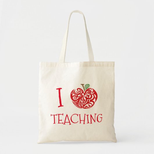 Ik hou van lesgeven tote bag (Voorkant)
