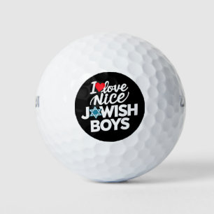 Ik hou van leuke joodse jongens joden Hebreeën Cha Golfballen