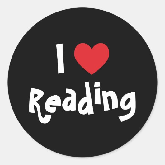 Ik hou van lezen ronde sticker (Voorkant)