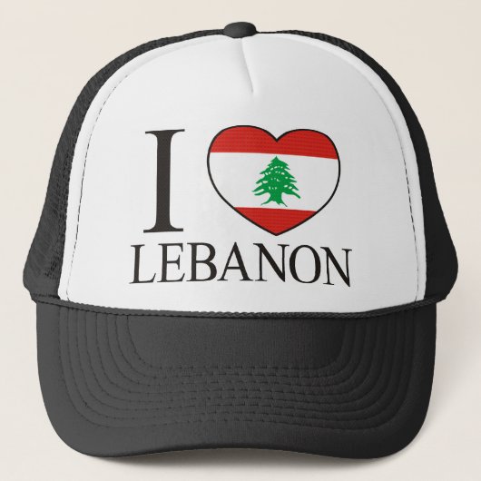 Ik hou van Libanon Trucker Pet (Voorkant)