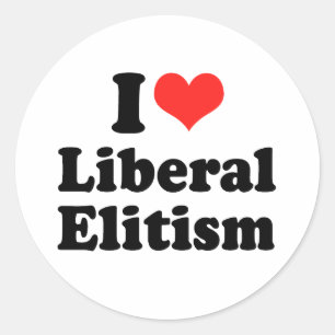 IK HOU VAN LIBERAAL ELITISME.png Ronde Sticker