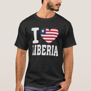 Ik hou van Liberia Hart Souvenir Liefhebbers Trots T-shirt