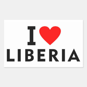 Ik hou van Liberia land zoals harttoerisme toerism Rechthoekige Sticker