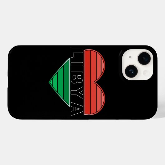 Ik hou van Libië, Libisch hart Case-Mate iPhone Case (Achterkant (horizontaal))