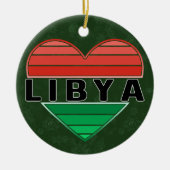 Ik hou van Libië, Libisch hart Keramisch Ornament (Voorkant)
