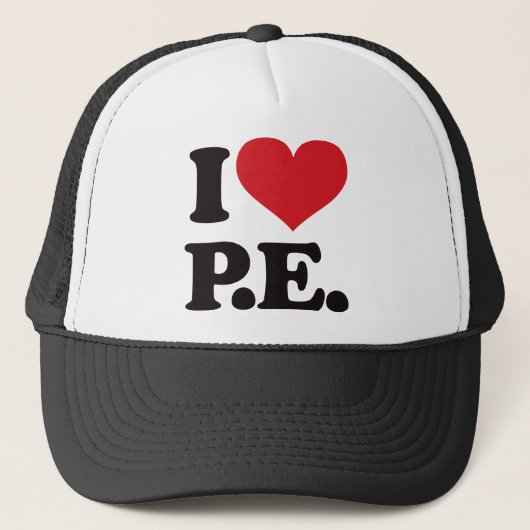 Ik hou van lichamelijke opvoeding! trucker pet (Voorkant)