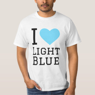 Ik hou van lichtblauw t-shirt
