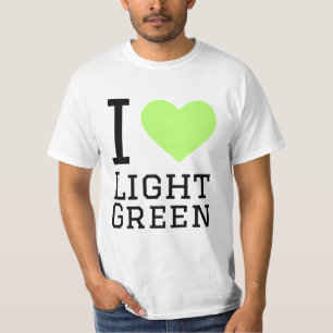 Ik hou van lichtgroen t-shirt
