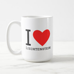 Ik hou van Liechtenstein vierkante sticker Koffiemok