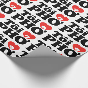 Ik hou van (Liefde) Pho (Tôi ❤ PHỞ) Vietnamese Taa Cadeaupapier