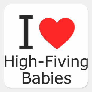 Ik hou van liefhebbende baby's vierkante sticker
