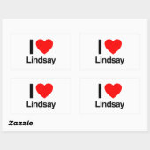 ik hou van lindsay rechthoekige sticker (Vel)