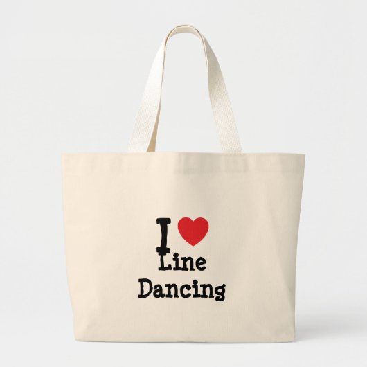 Ik hou van Line Dansend hart aangepast Grote Tote Bag (Voorkant)