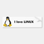 Ik hou van LINUX Bumpersticker (Voorkant)