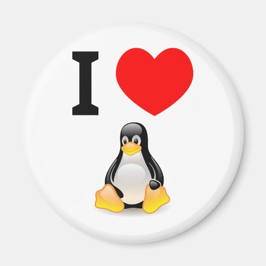 Ik hou van Linux Magneet (Voorkant)