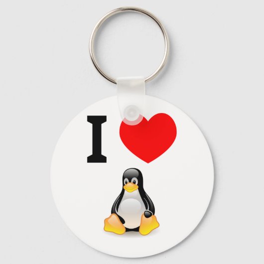 Ik hou van Linux Sleutelhanger (Voorkant)