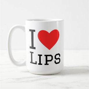 Ik hou van lippen koffiemok