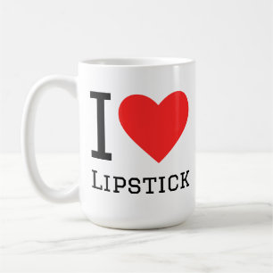 Ik hou van lippenstift koffiemok
