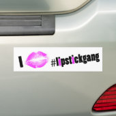 Ik hou van #lipstickgang Bumpersticker (Op auto)