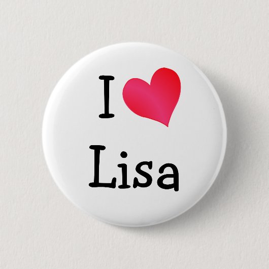 Ik hou van Lisa Ronde Button 5,7 Cm (Voorkant)
