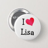 Ik hou van Lisa Ronde Button 5,7 Cm (Voorkant /achterkant)