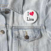 Ik hou van Lisa Ronde Button 5,7 Cm (In situ)