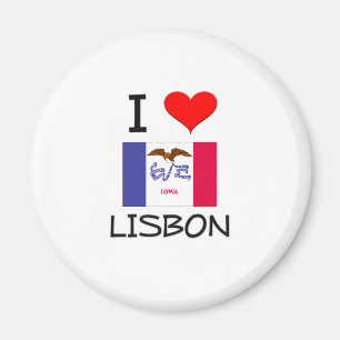 Ik hou van LISBON Iowa Magneet