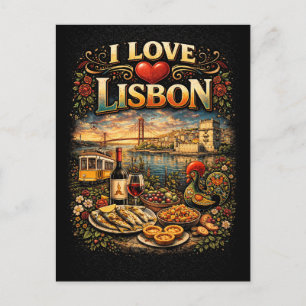 Ik hou van Lissabon Briefkaart