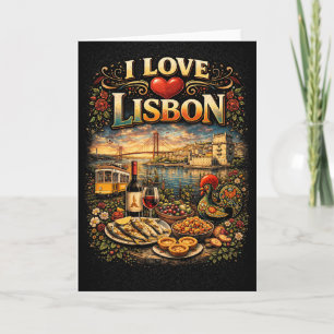 Ik hou van Lissabon Feestdagen Kaart