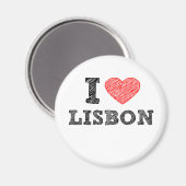Ik hou van Lissabon Magneet (Voorkant / Achterkant)