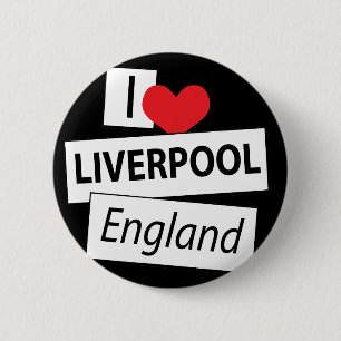 Ik hou van Liverpool Engeland Ronde Button 5,7 Cm