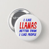 Ik hou van Llamas beter dan ik dat mensen Button h (Voorkant /achterkant)