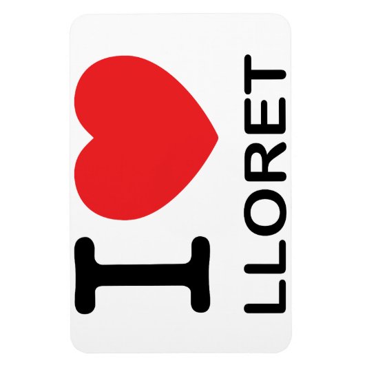 Ik hou van Lloret - flexibele magneet (Verticaal)