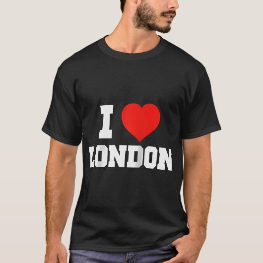 Ik hou van Londen T-shirts Raglan Baseball (Voorkant)